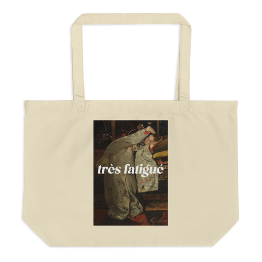 Très fatigué - Large organic tote bag