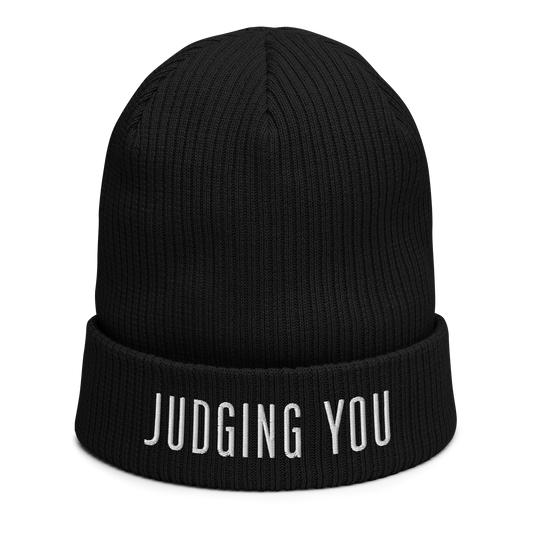Judging You - Organic ribbed beanie