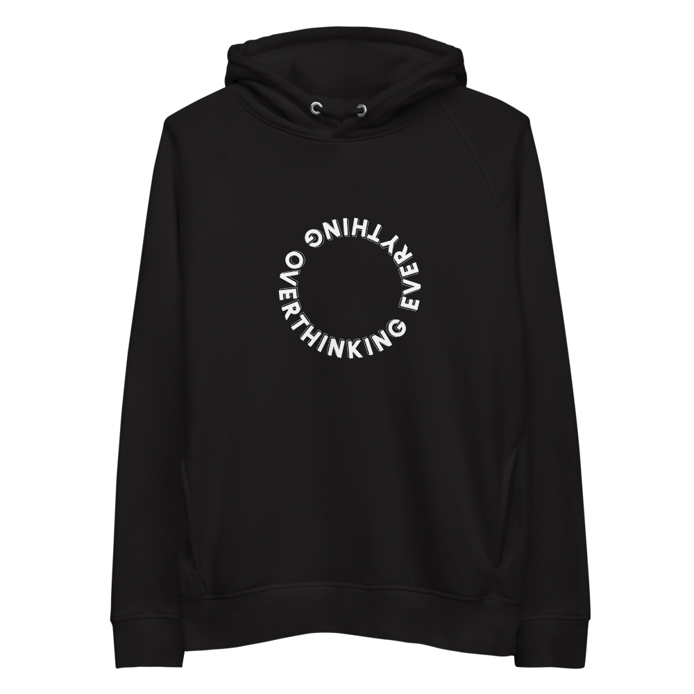 Overthinking Everything - Unisex pullover hoodie (black)