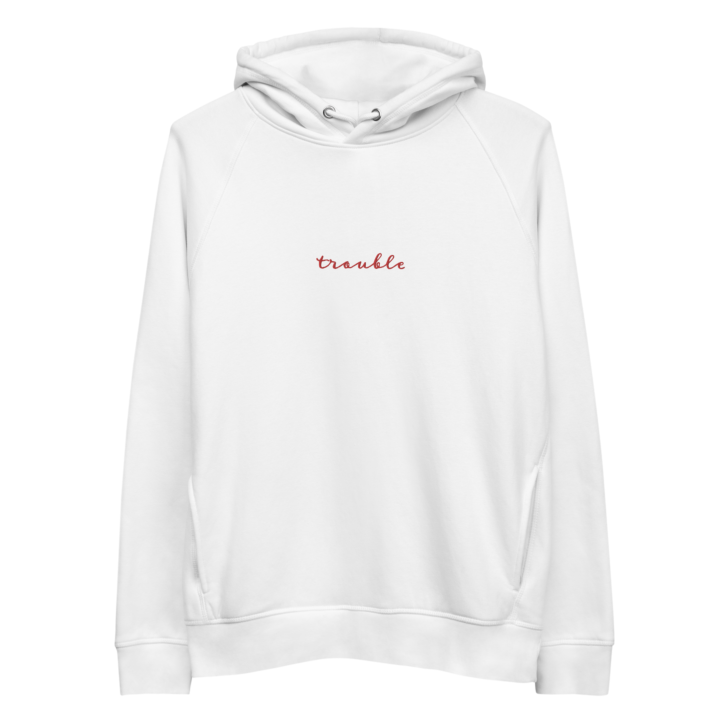 Trouble - Unisex pullover Eco hoodie (Embroidered)