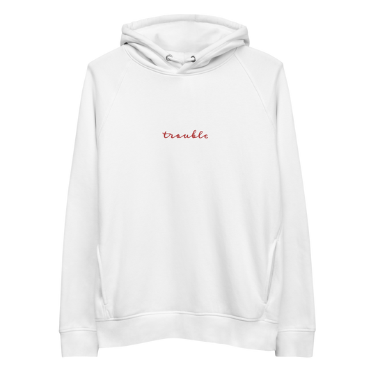 Trouble - Unisex pullover Eco hoodie (Embroidered)