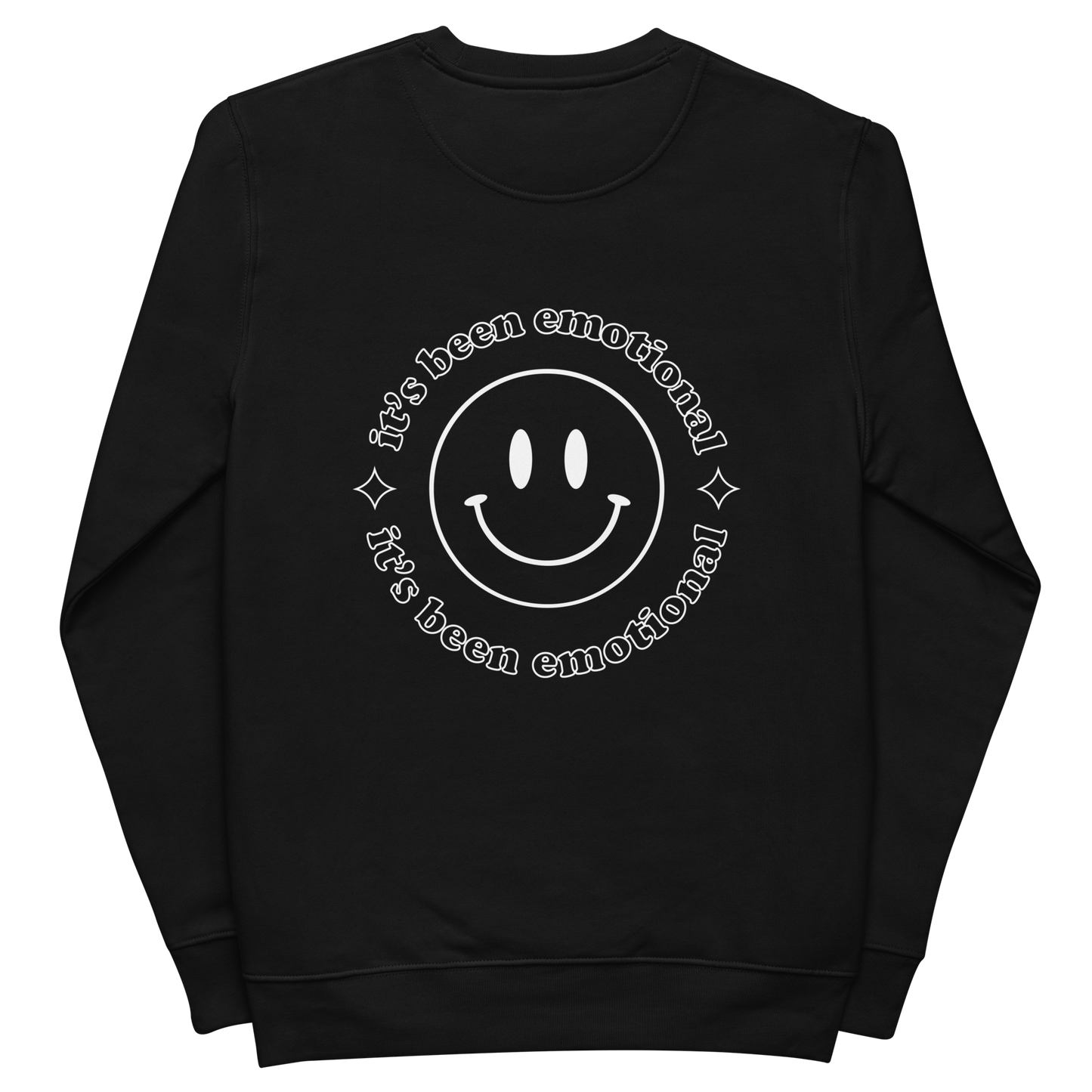 It's Been Emotional - Unisex eco sweatshirt (Embroidered Front - Printed Back)