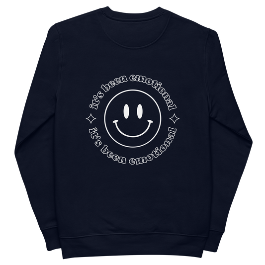 It's Been Emotional - Unisex eco sweatshirt (Embroidered Front - Printed Back)