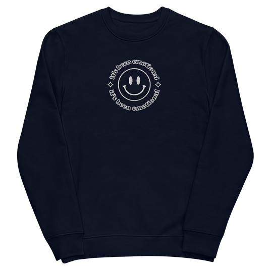 It's Been Emotional - Unisex eco sweatshirt (Embroidered Front - Printed Back)