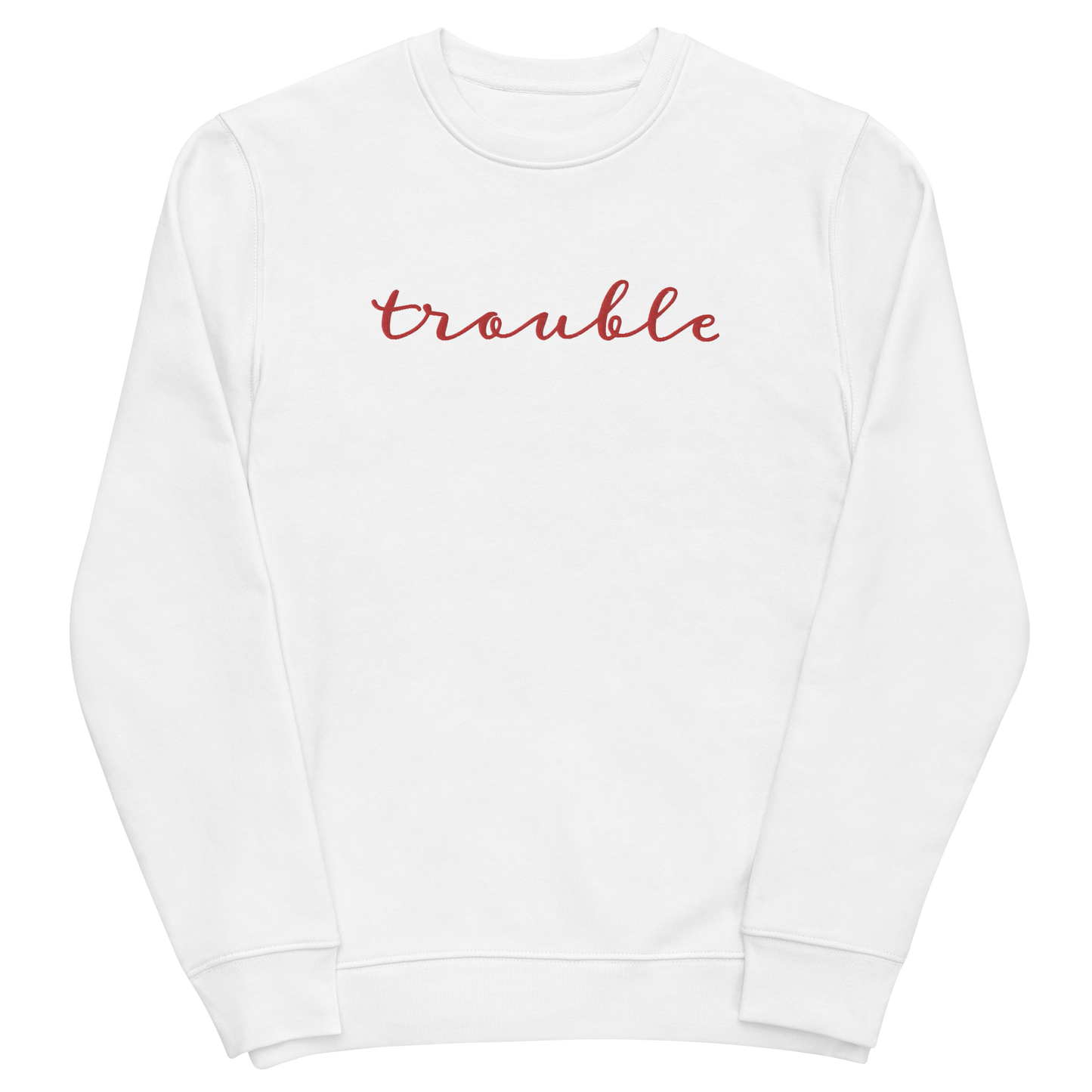 Trouble - Unisex eco sweatshirt (Embroidered)