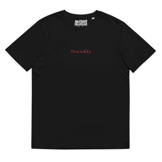 Trouble - Unisex organic cotton t-shirt (Embroidered)